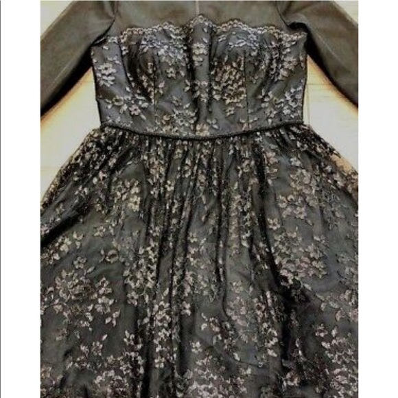 JS Boutique BLACK LACE DRESS WITH FLARE 10 - Picture 9 of 11